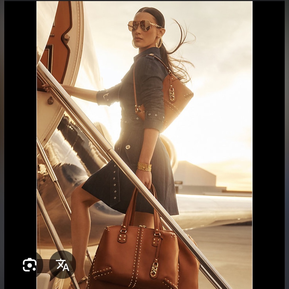 MICHAEL KORS Astor Large Studded Leather Bag